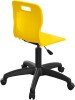 Titan Swivel Junior Chair with Black Base - (6-11 Years) 355-420mm Seat Height - Yellow