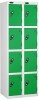 Probe Four Door Nest of 2 Steel Lockers - 1780 x 610 x 305mm - Green (RAL 6018)