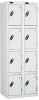 Probe Four Door Nest of 2 Steel Lockers - 1780 x 610 x 305mm - White (RAL 9016)