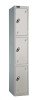 Probe Three Door Single Steel Locker - 1780 x 305 x 380mm - Silver (RAL 9006)