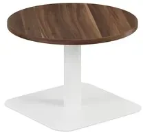 TC One Contract Low Table 600mm Diameter - Dark Walnut (8-10 Week lead time)