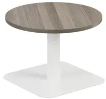 TC One Contract Low Table 600mm Diameter - Grey Oak