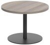 TC One Contract Low Table 600mm Diameter - Grey Oak