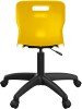 Titan Swivel Junior Chair with Black Base - (6-11 Years) 355-420mm Seat Height - Yellow