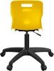 Titan Swivel Senior Chair with Black Base - (11+ Years) 460-560mm Seat Height - Yellow