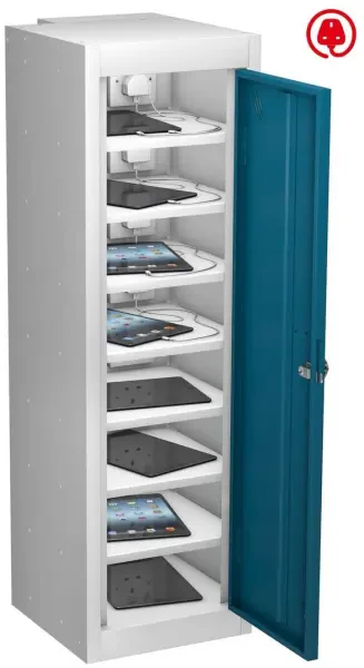 Probe TabBox Single Door 8 Compartment Locker with Standard Plug - 1000 x 305 x 370mm - Blue (Similar to RAL 5019)