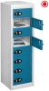 Probe TabBox 8 Compartment Locker with Standard Plug - 1000 x 305 x 370mm - Blue (Similar to RAL 5019)