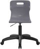 Titan Swivel Junior Chair with Black Base - (6-11 Years) 355-420mm Seat Height - Charcoal