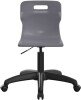 Titan Swivel Senior Chair with Black Base - (11+ Years) 460-560mm Seat Height - Charcoal