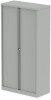 Dynamic Qube 2000mm Side Tambour Cupboard - No Shelves - Goose Grey