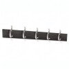 Probe Cloakroom Wall Hook Strip 1000mm Length - Black Polymer