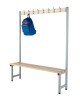 Probe Budget Cloakroom Single Sided Hook Bench 1000 x 350mm - Light Ash