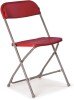 Titan Flat Back Folding Chair - Burgundy