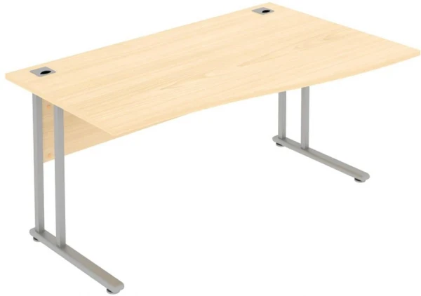 Elite Flexi Single Wave Desk 1600 x 1000-800mm