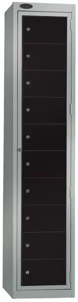 Probe Garment Dispenser 10 Compartment Locker - 1780 x 380 x 460mm - Black (RAL 9004)