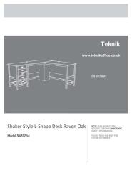 Shaker Style L Shaped Desk Raven Oak