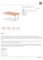 Dynamic Evolve Plus Bench Two Person Extension Data Sheet