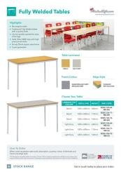 Metalliform Fully Welded Rectangular Table