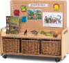 Millhouse Mobile Low Display Storage Unit with 3 Baskets