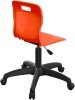 Titan Swivel Junior Chair with Black Base - (6-11 Years) 355-420mm Seat Height - Orange