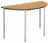 Metalliform RT32 Semi-Circular Table - PU Edge - 1100 x 550mm