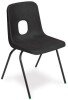 Hille E-Series Stacking Chair - Seat Height 350mm - Black