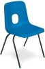 Hille E-Series Stacking Chair - Seat Height 380mm - Blue