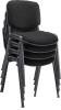 Dams Taurus Black Frame Stacking Chair - Pack of 4 - Charcoal