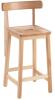 Principal Lab Stool with Backrest Beech 610mm