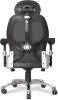 Nautilus Ergo Luxury Mesh 24 Hour Executive Chair - Black with Grey Seat