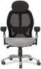 Nautilus Ergo Luxury Mesh 24 Hour Executive Chair - Black with Grey Seat