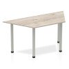 Dynamic Impulse Post Leg Trapezium Table 1600 x 800mm - Grey Oak