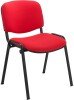 TC Club Black Frame Fabric Chair - Red
