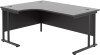 TC Twin Leg Corner Desk 1600 x 1200mm - Black