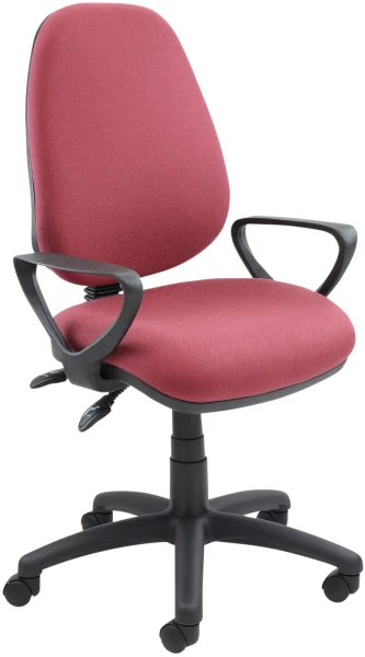 Dams Vantage 100 Operators Chair with Fixed Arms - Burgundy