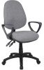 Gentoo Vantage 100 2 Lever Operators Chair with Fixed Arms - Grey