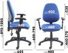 Dams Vantage 100 Operators Chair with Adjustable Arms - Blue