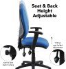 Dams Vantage 200 Operator Chair with Adjustable Arms - Blue