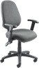 Dams Vantage 200 Operator Chair with Adjustable Arms - Charcoal