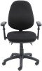 Dams Vantage 200 Operator Chair with Adjustable Arms - Black