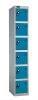 Probe Six Door Single Steel Lockers - 1780 x 305 x 460mm - Blue (Similar to RAL 5019)