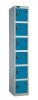 Probe Six Door Single Steel Lockers - 1780 x 305 x 305mm - Blue (Similar to RAL 5019)