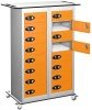 Probe TabBox 16 Compartment Trolley - 1050 x 800 x 305mm - Orange (RAL 2003)