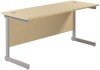 TC Single Upright Rectangular Desk with Single Cantilever Legs - 1600mm x 600mm - Maple (8-10 Week lead time)