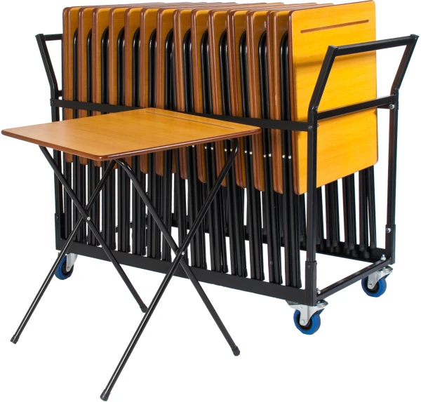 Spaceforme Zlite 25 Standard Folding Exam Desk and Trolley Bundle