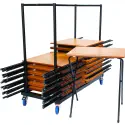 Spaceforme Zlite 40 Standard Folding Exam Desk and Trolley Bundle